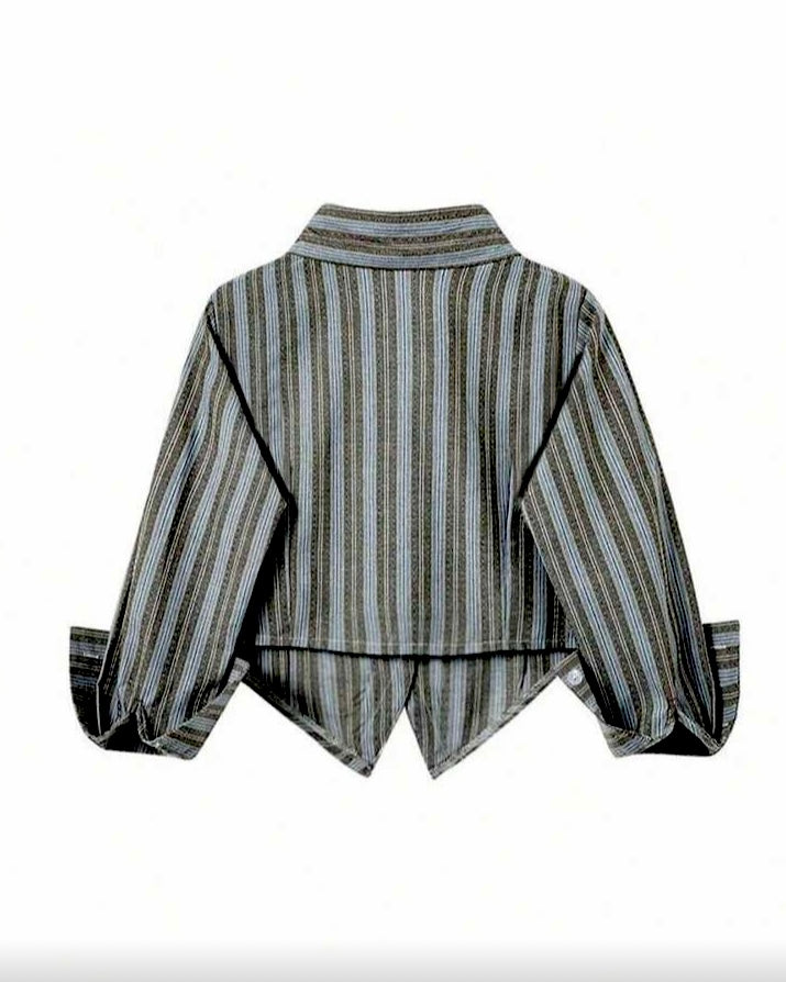 Elegant Striped Shirt with Tie