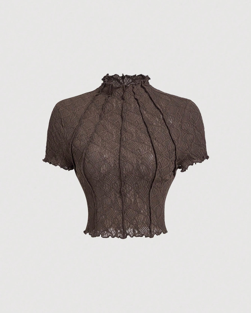 Chocolate Brown Knit Top