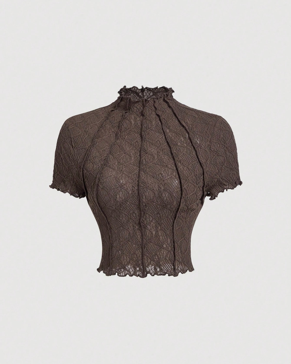 Chocolate Brown Knit Top