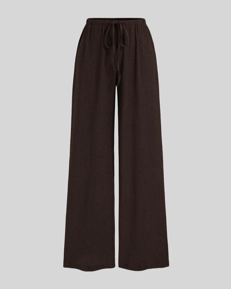Chocolate Brown Ribbed Lounge Set
