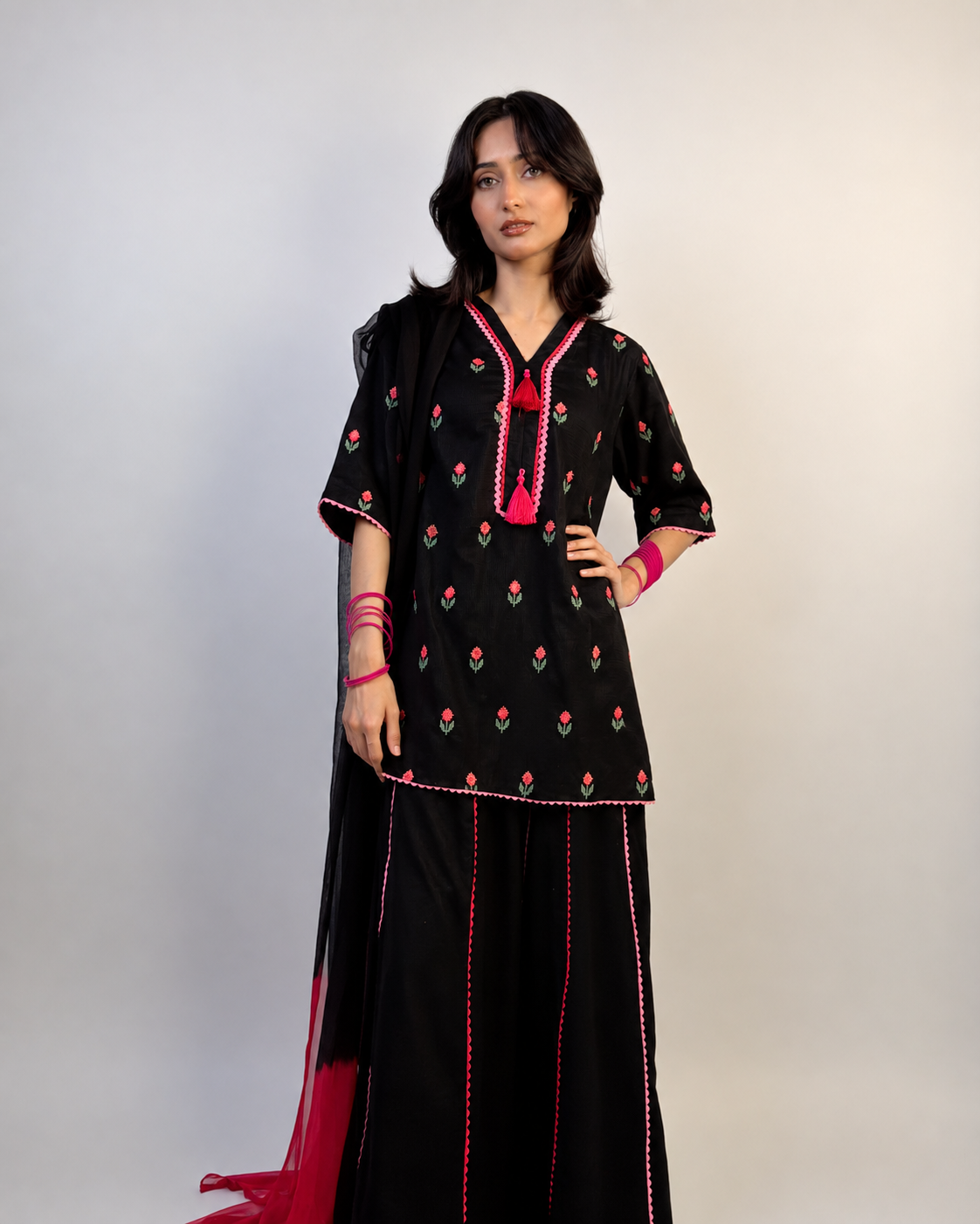 3 PIECE EMBROIDERED SUIT