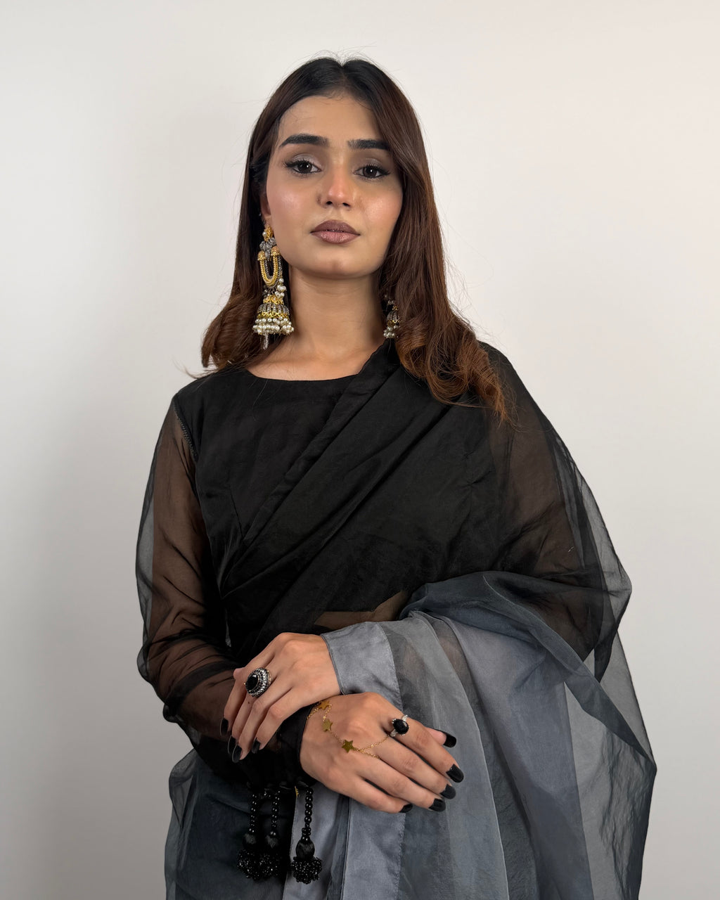 2 SHADES ORGANZA SAREE