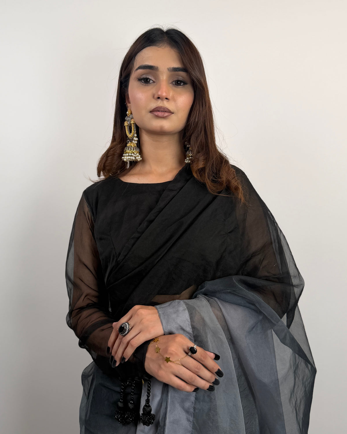 2 SHADES ORGANZA SAREE