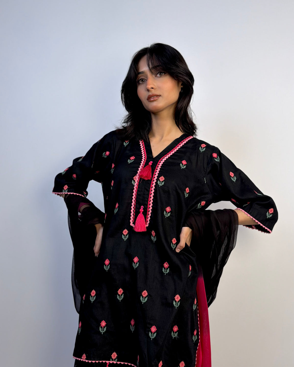 3 PIECE EMBROIDERED SUIT