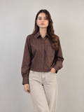 Brown Button-Down Shirt