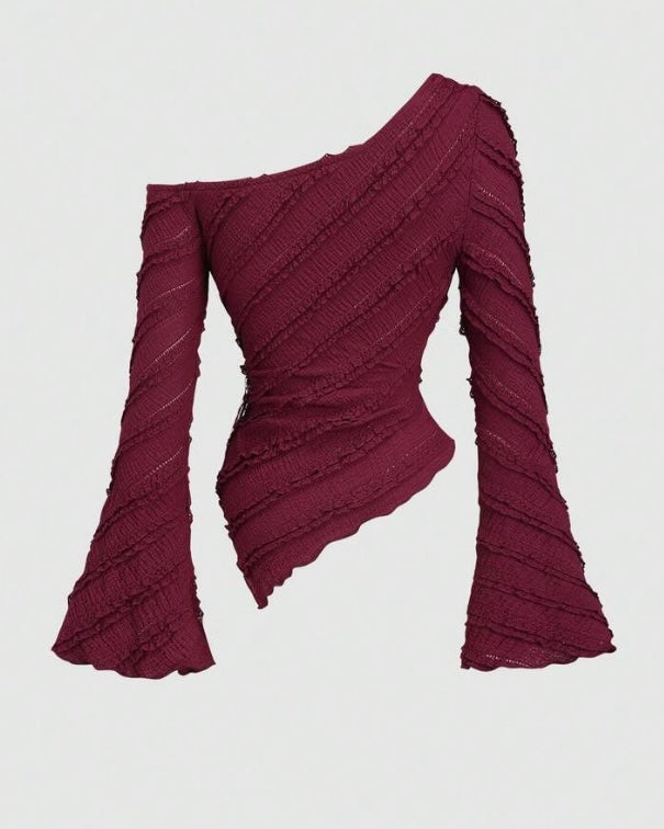 Burgundy Ruched Top