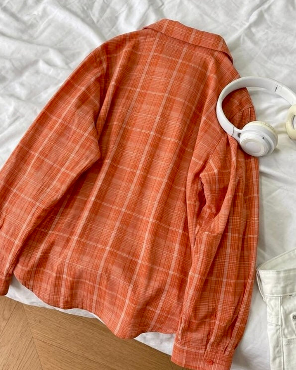 Orange Button-Down Shirt