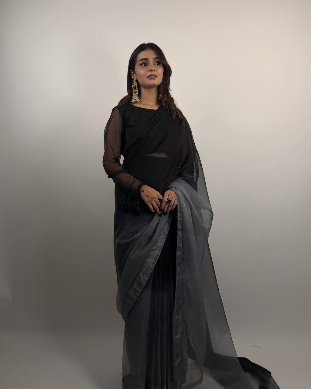 2 SHADES ORGANZA SAREE