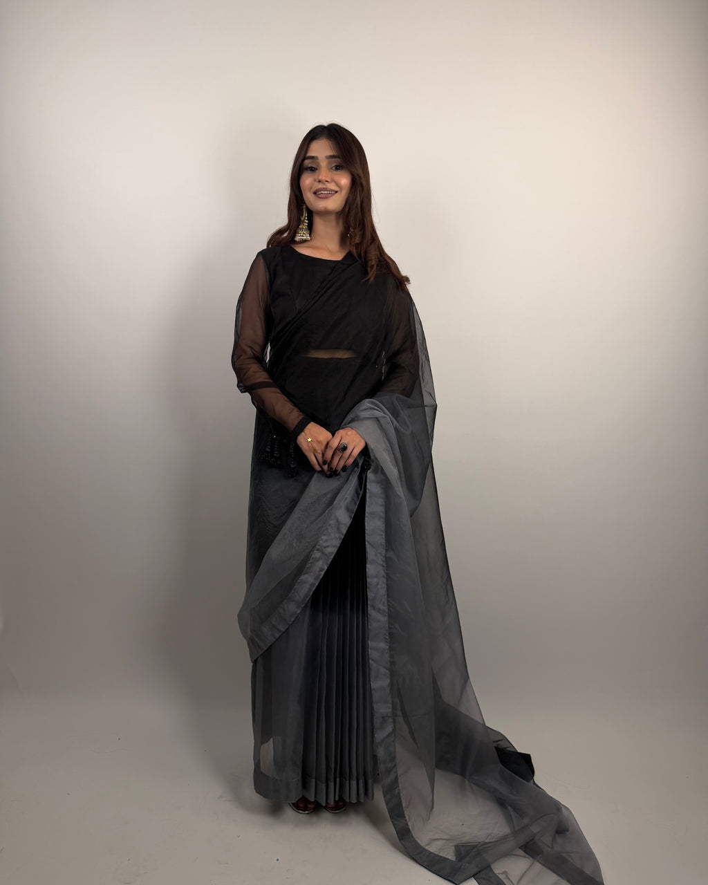 2 SHADES ORGANZA SAREE