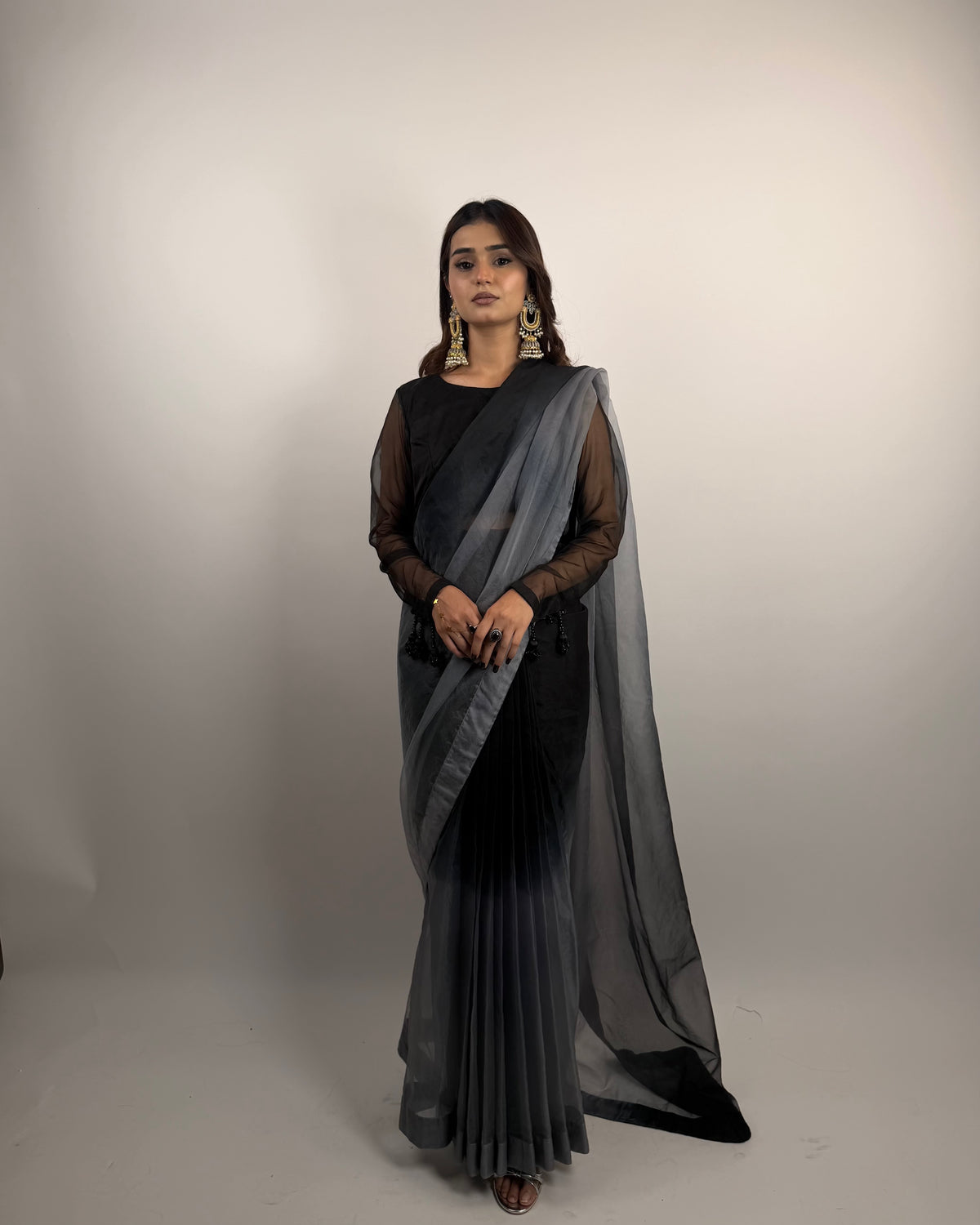 2 SHADES ORGANZA SAREE