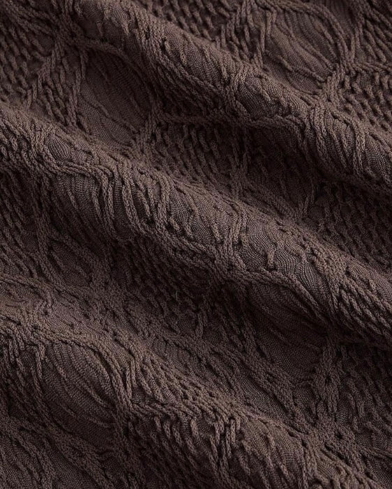 Chocolate Brown Knit Top