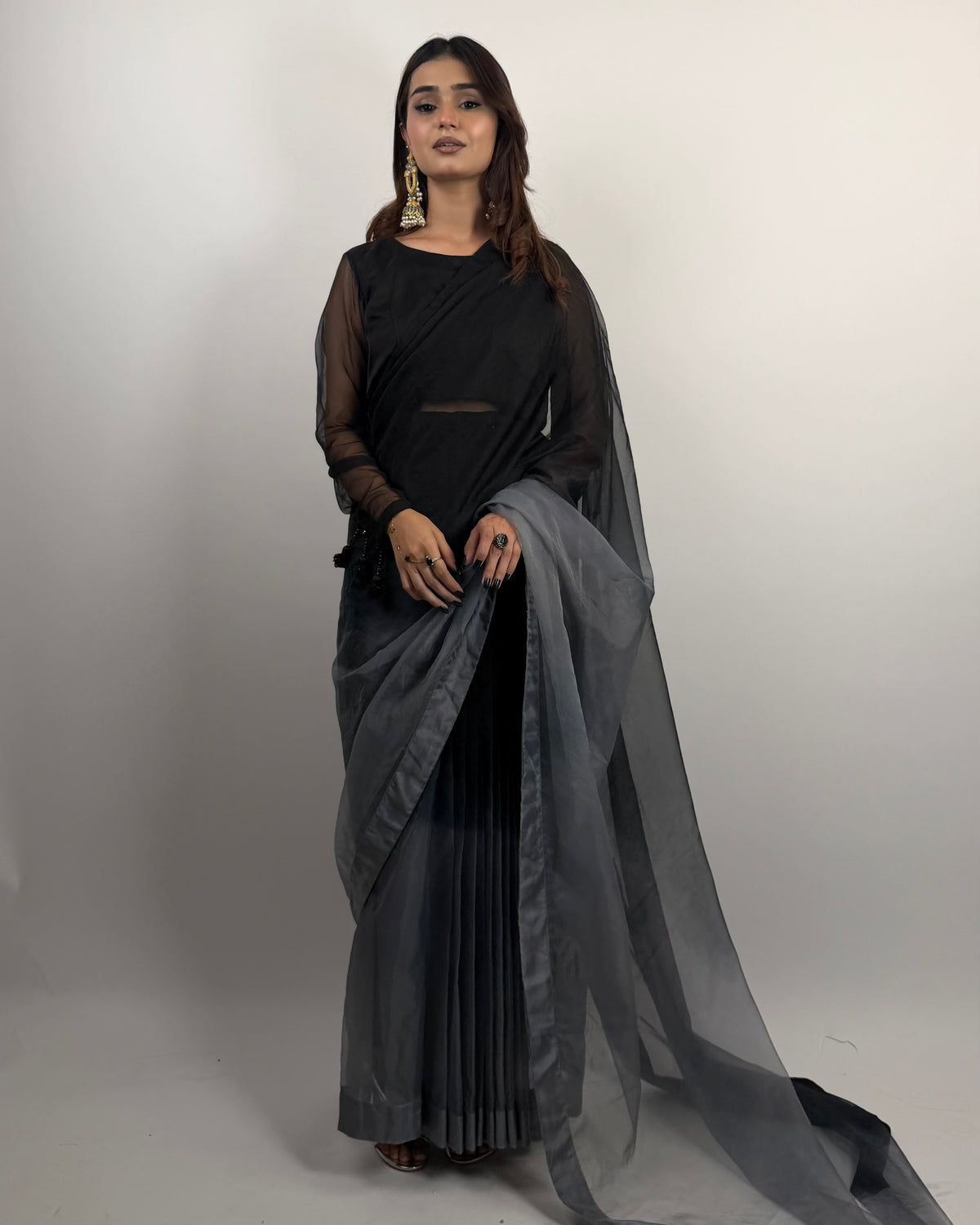 2 SHADES ORGANZA SAREE