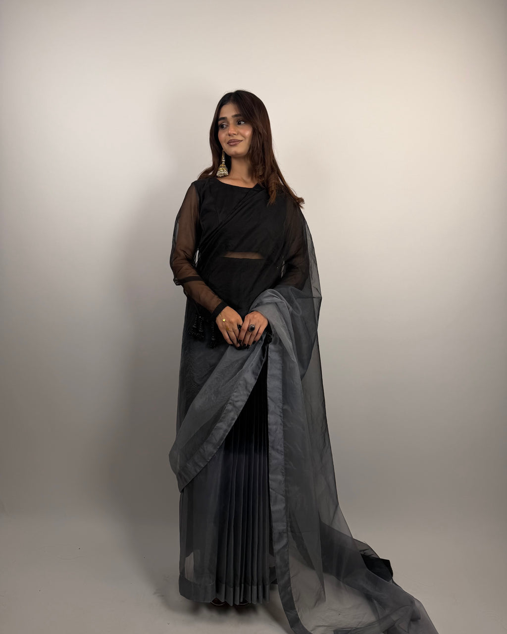 2 SHADES ORGANZA SAREE