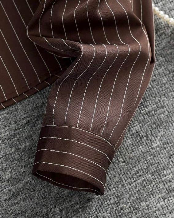Brown Button-Down Shirt