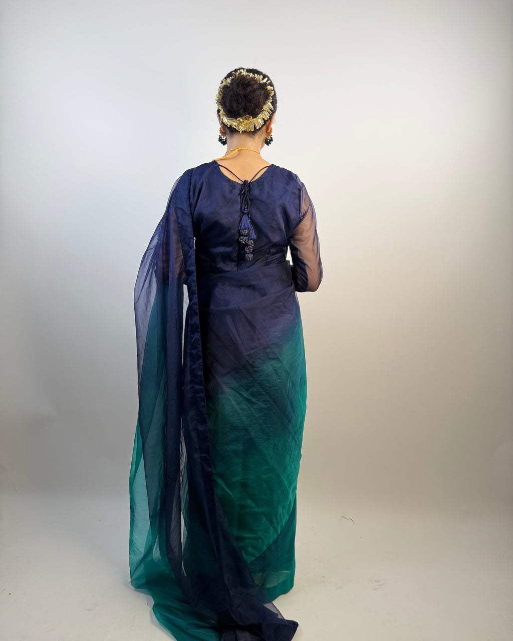 2 SHADES ORGANZA SAREE