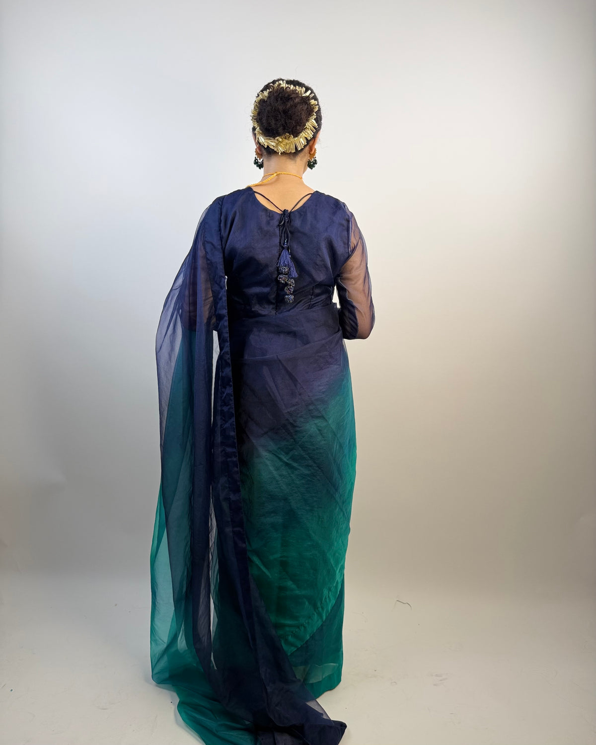 2 SHADES ORGANZA SAREE