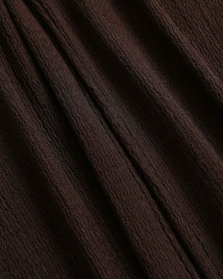 Chocolate Brown Ribbed Lounge Set