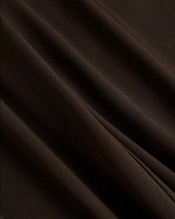 Dark Brown Wide-Leg Trousers