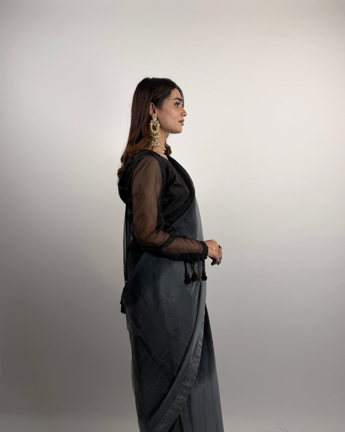2 SHADES ORGANZA SAREE