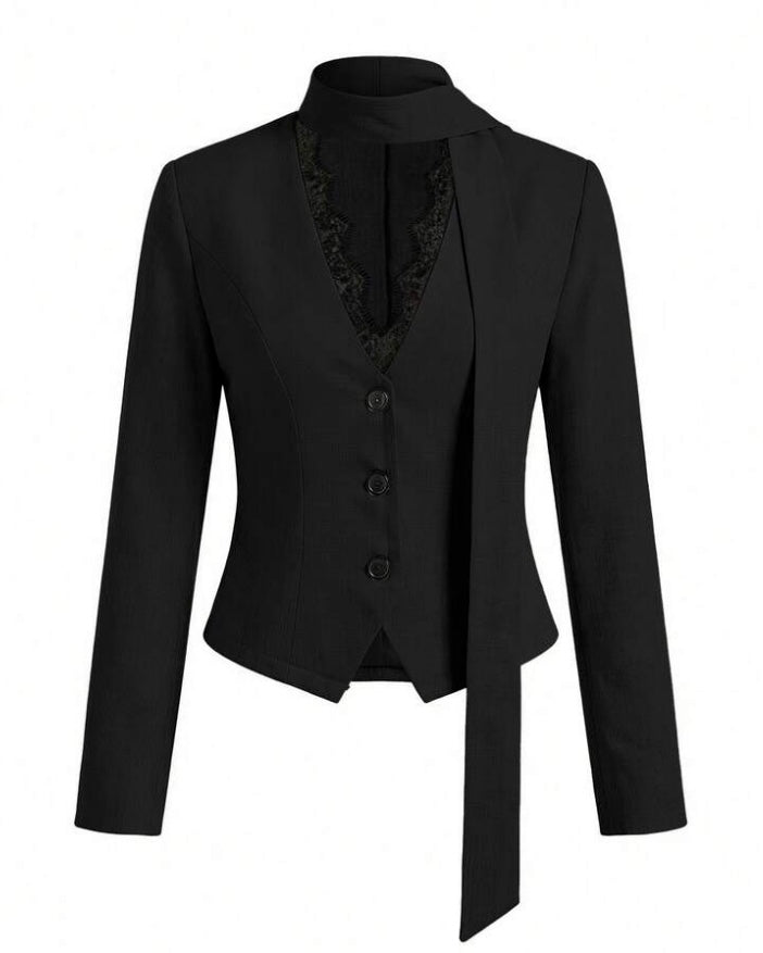 BLACK LACE BLAZER