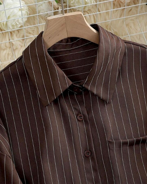 Brown Button-Down Shirt