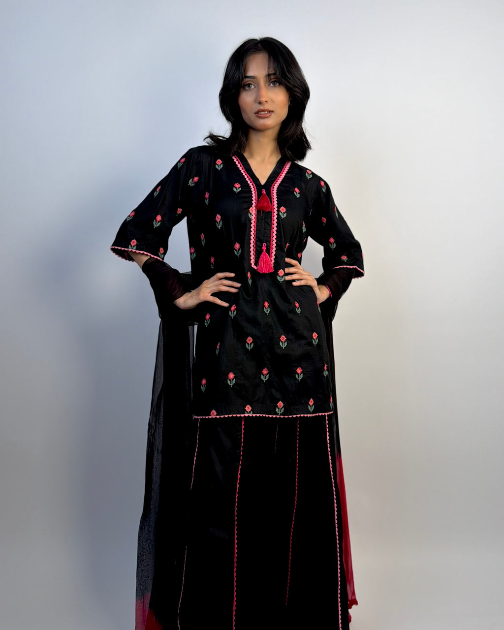 3 PIECE EMBROIDERED SUIT