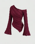 Burgundy Ruched Top
