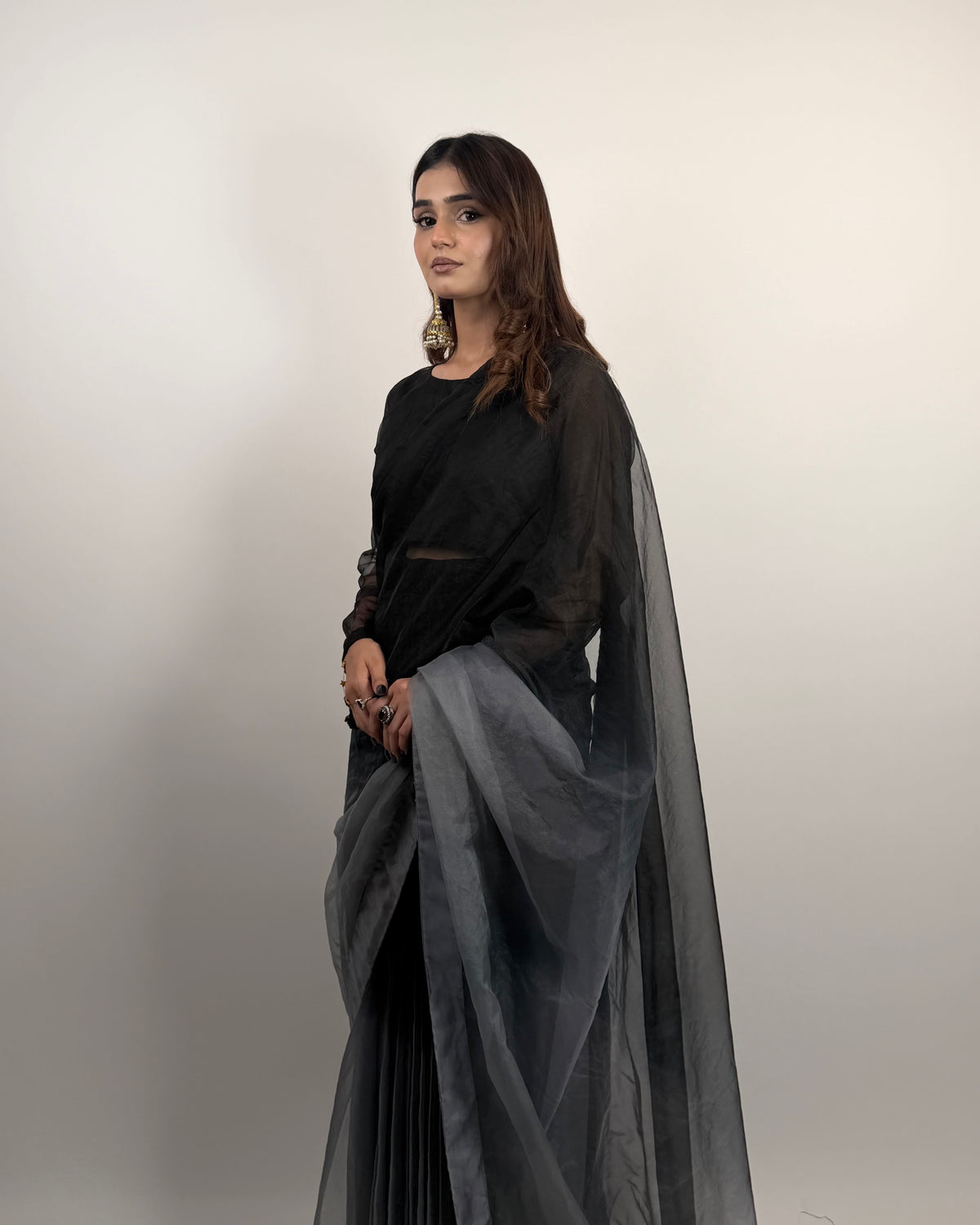 2 SHADES ORGANZA SAREE