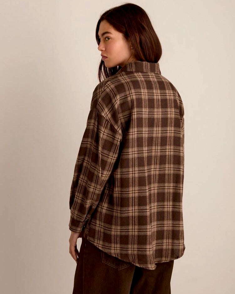 Brown Button-Down Shirt