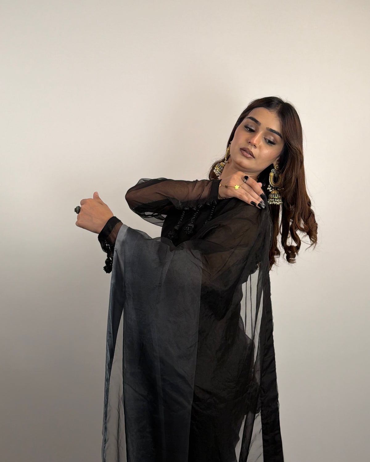 2 SHADES ORGANZA SAREE