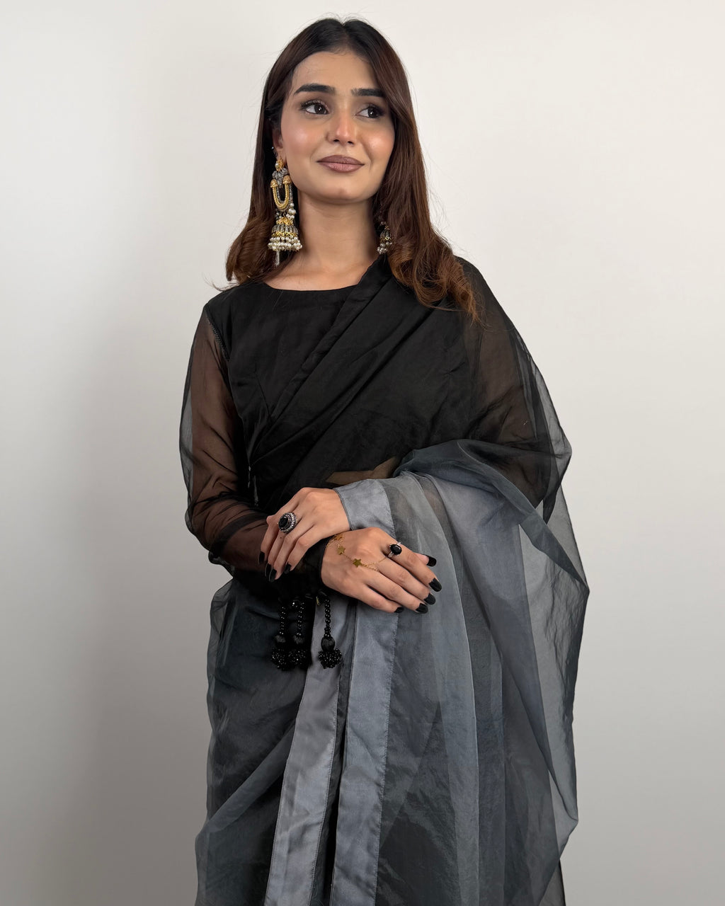 2 SHADES ORGANZA SAREE