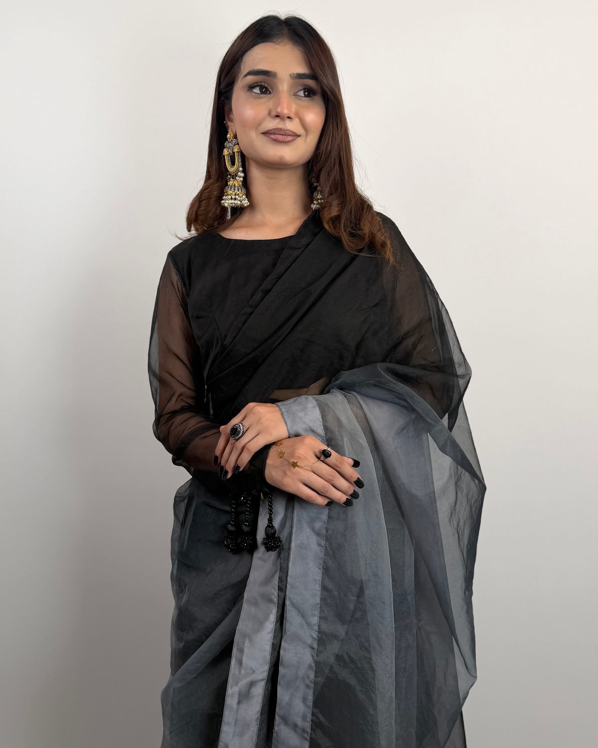 2 SHADES ORGANZA SAREE