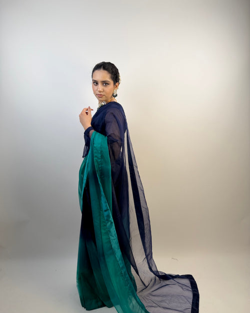 2 SHADES ORGANZA SAREE