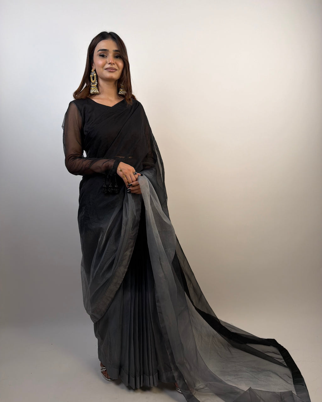 2 SHADES ORGANZA SAREE