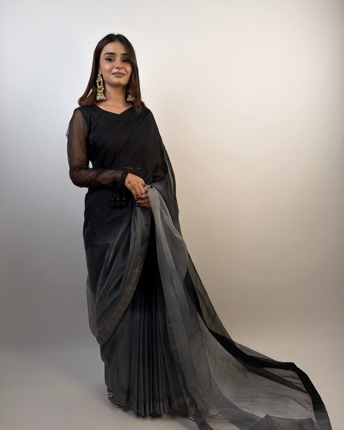 2 SHADES ORGANZA SAREE