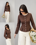 Brown Pinstripe Button-down