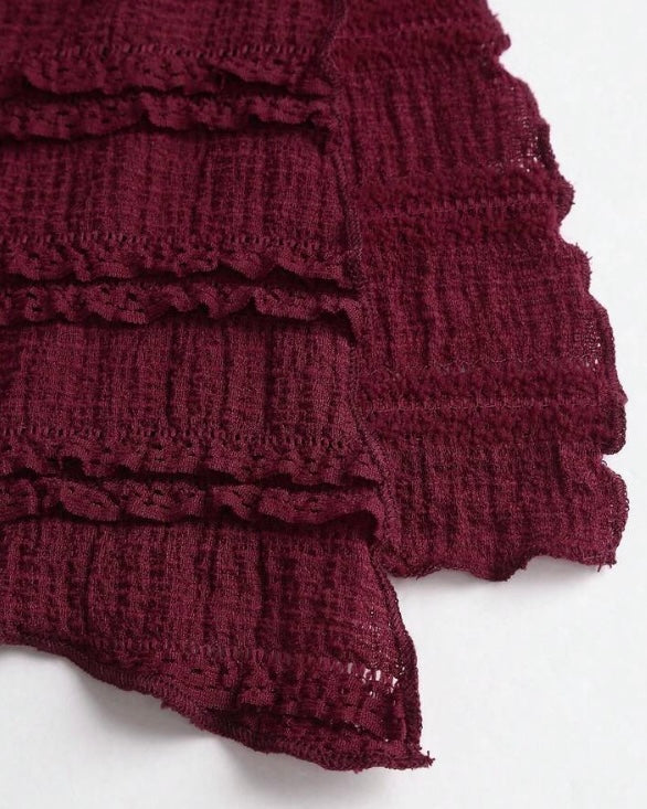 Burgundy Ruched Top