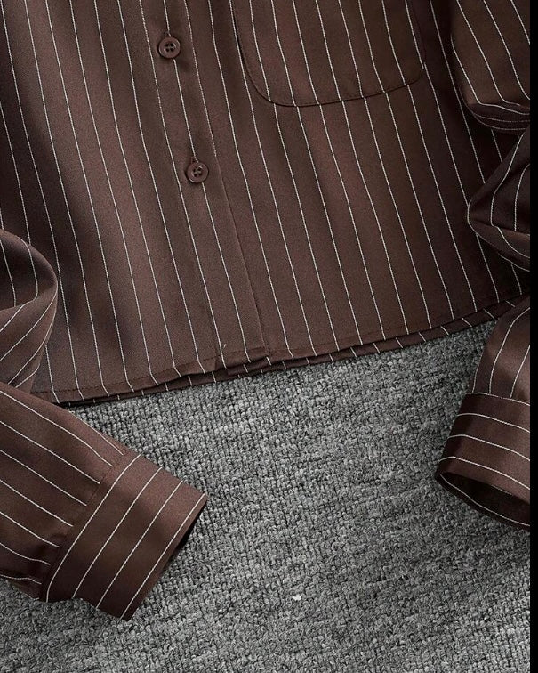 Brown Button-Down Shirt