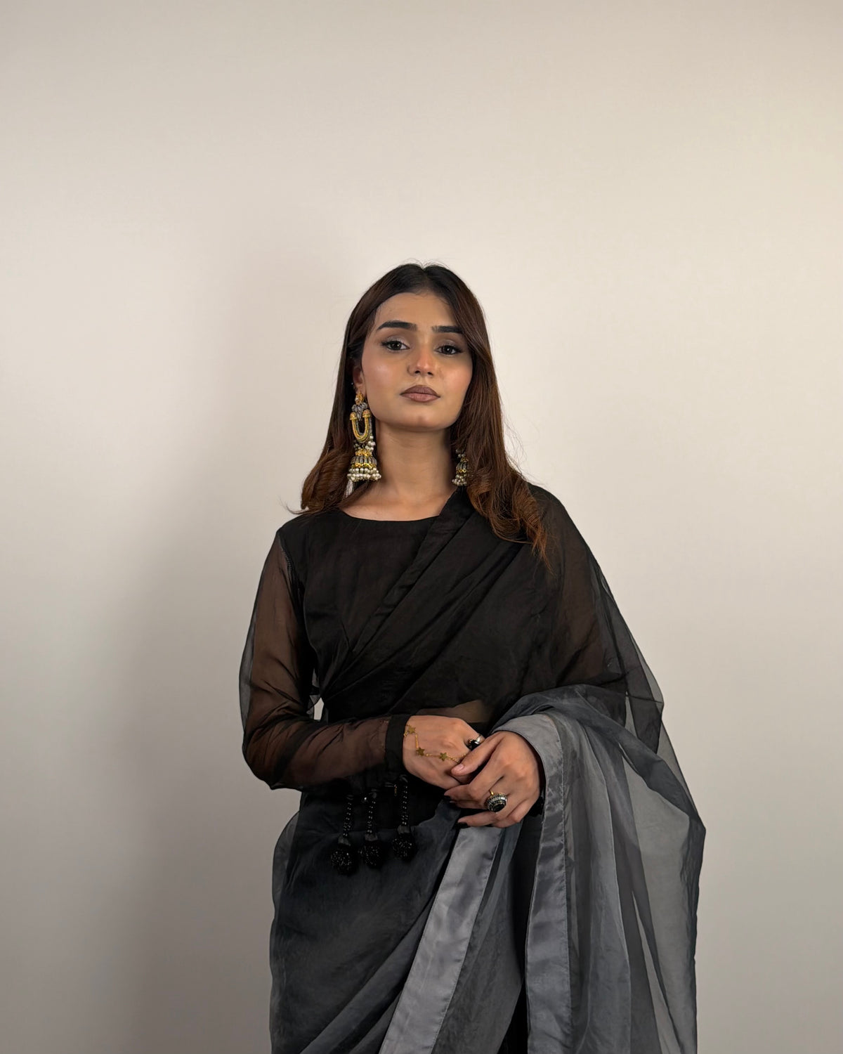 2 SHADES ORGANZA SAREE