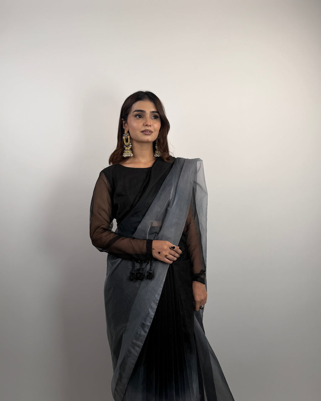 2 SHADES ORGANZA SAREE