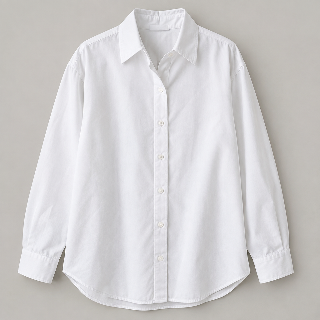 WHITE BUTTON-DOWN SHIRT