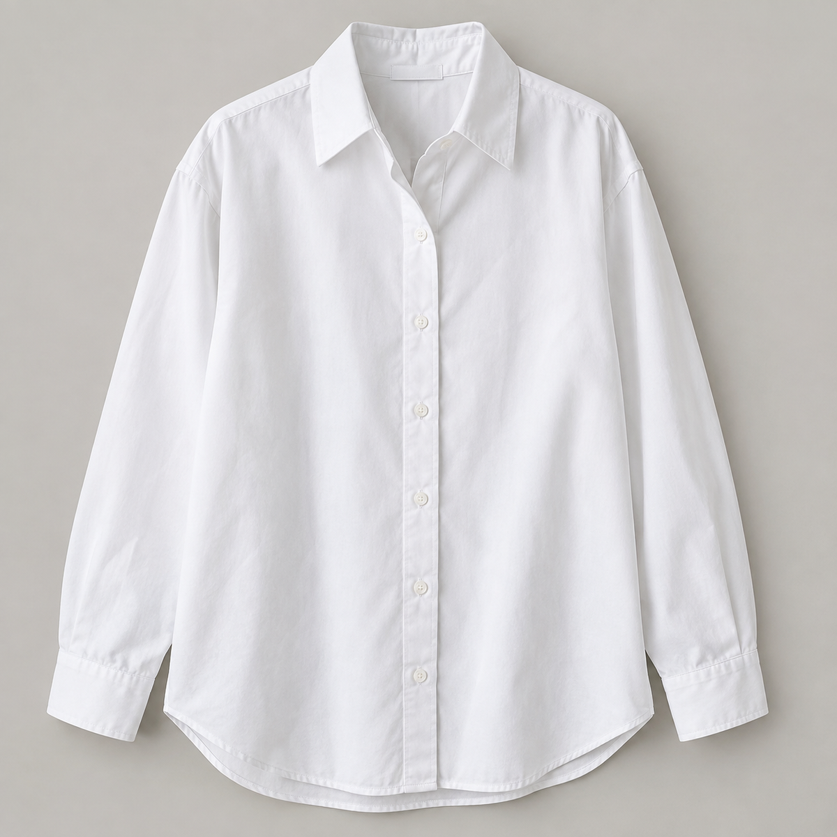 WHITE BUTTON-DOWN SHIRT